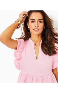 ALDENA RUFFLE SLEEVE COTT