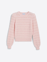 Load image into Gallery viewer, PUFF SLEEVE POINTELLE SWEATER

